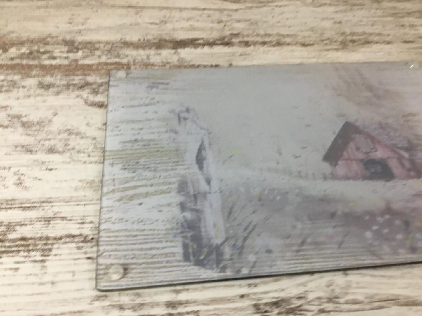 Old Vintage Rustic Barn Glass Cutting Board