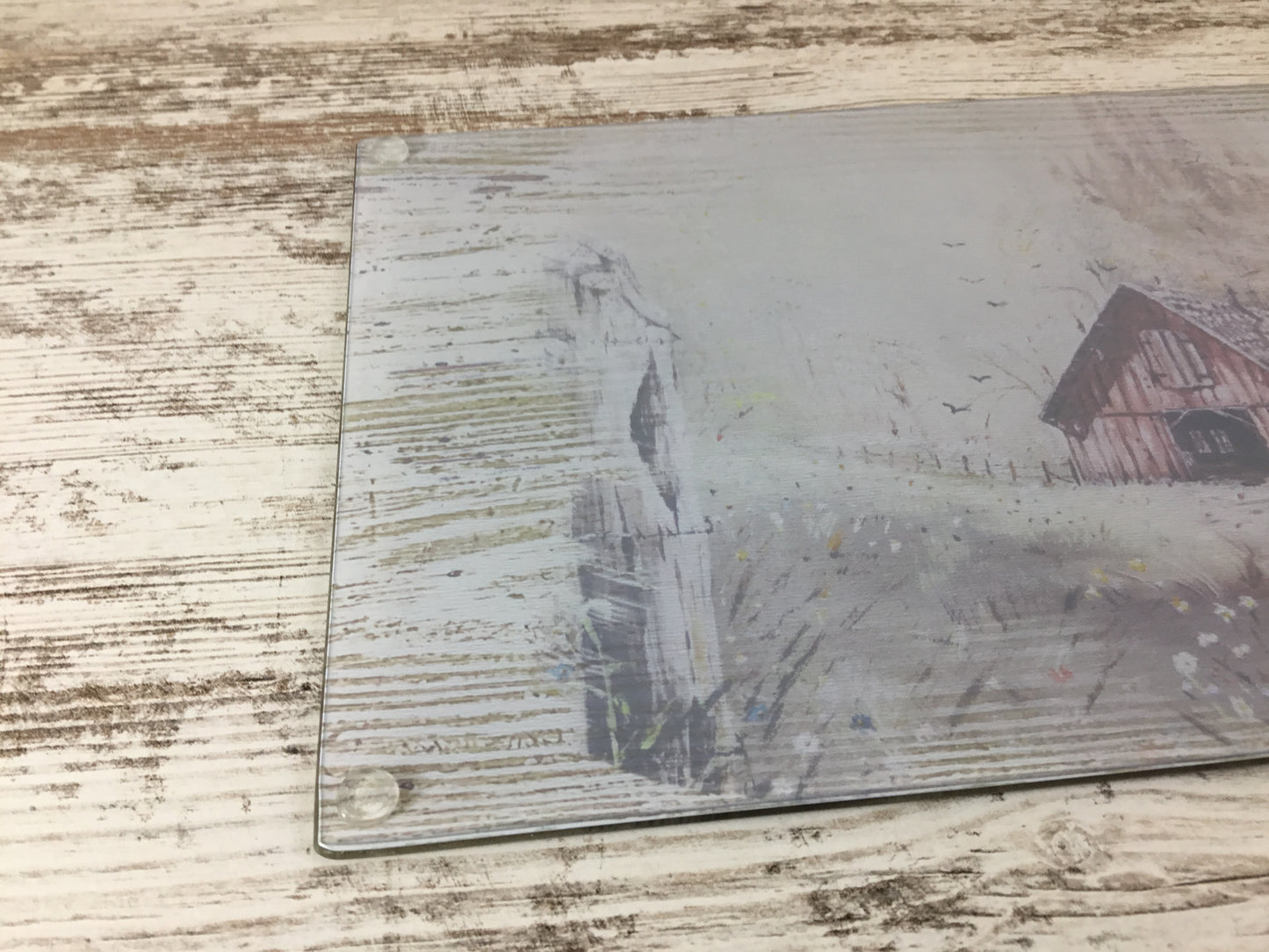 Old Vintage Rustic Barn Glass Cutting Board