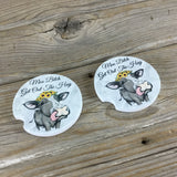 Moo Bitch Get out of the Hay Cow Car Coasters