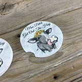 Moo Bitch Get out of the Hay Cow Car Coasters
