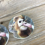 Funny Licking Goat Car Coasters