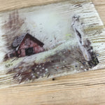 Old Vintage Rustic Barn Glass Cutting Board