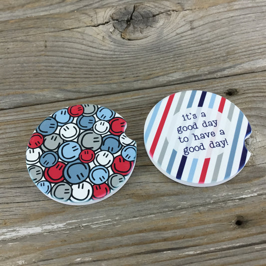 It's a Good Day to have a Good Day Car Coasters, Set of 2 Car Coasters