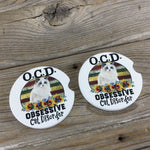 O.C.D. Obsessive Cat Disorder Car Coasters