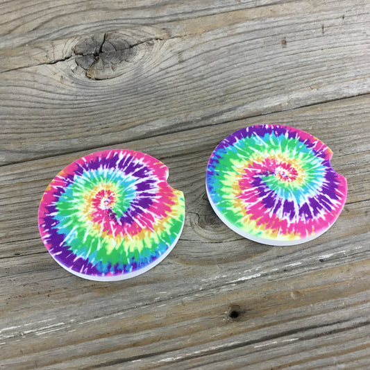 Tie Dye Car Coasters