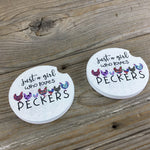 Just a Girl Who Loves Peckers Car Coasters