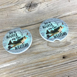 I'm a Hooker on the Weekend Fishing Car Coasters, Set of 2