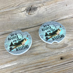 I'm a Hooker on the Weekend Fishing Car Coasters, Set of 2