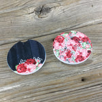 Flowers and Wood Plank Car Coasters