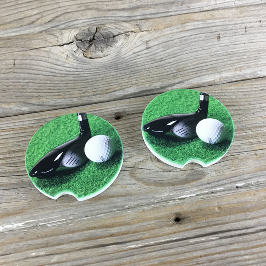 Golf Car Coasters Set of 2