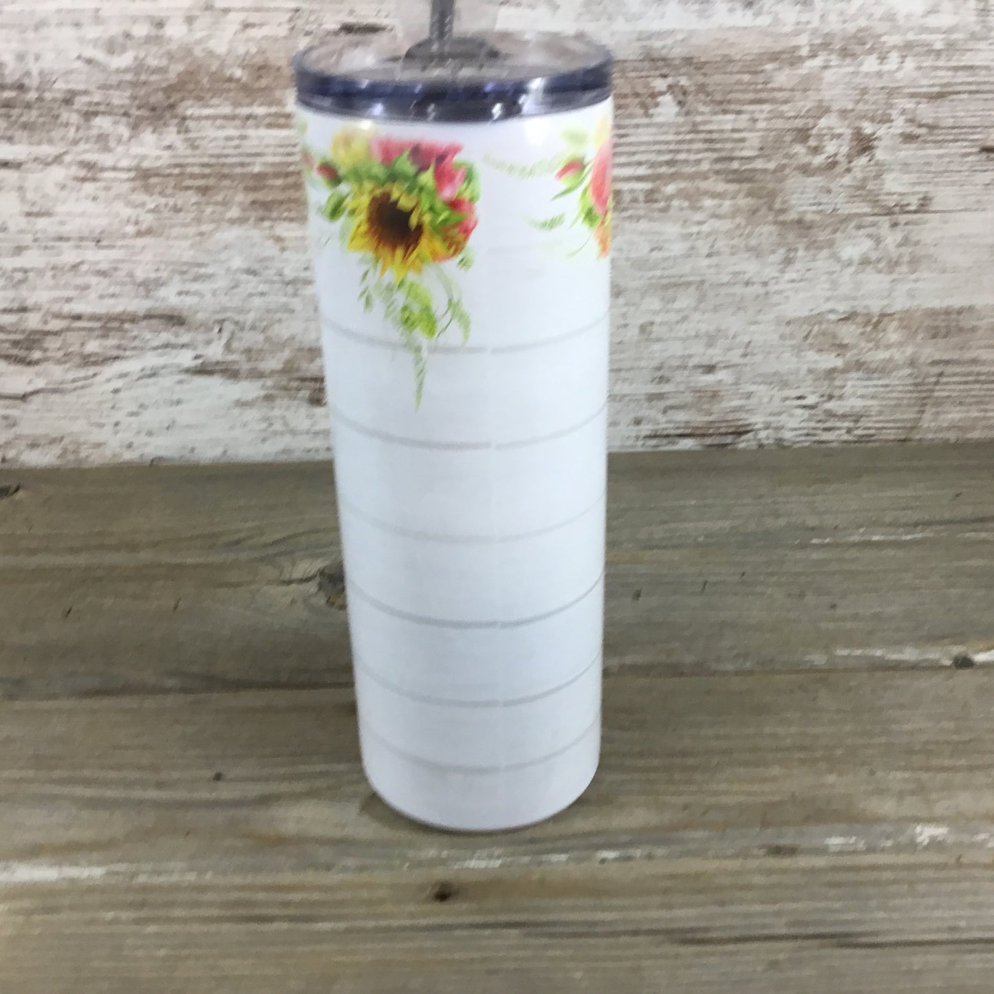 Life is a Beautiful Ride 20 oz Skinny Tumbler with Lid and Straw