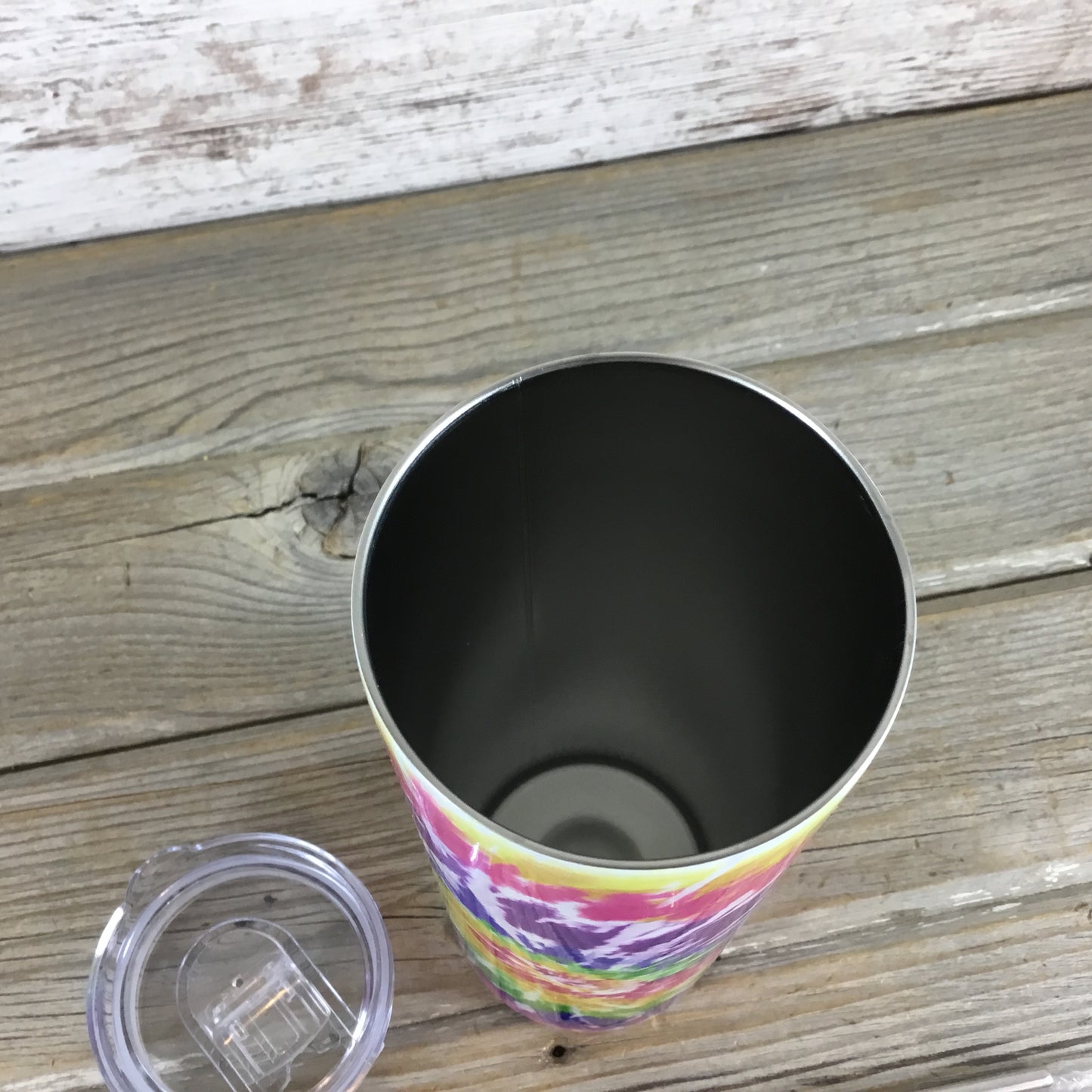 Tie Dye 20 oz Skinny Tumbler with Lid and Straw