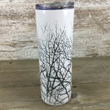 Pair of Cardinals in Tree 20 oz Skinny Tumbler with Straw & Lid