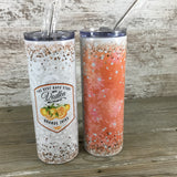 The Best Days Start with Vodka and a Splash of Orange Juice 20 oz Skinny Tumbler with Straw & Lid