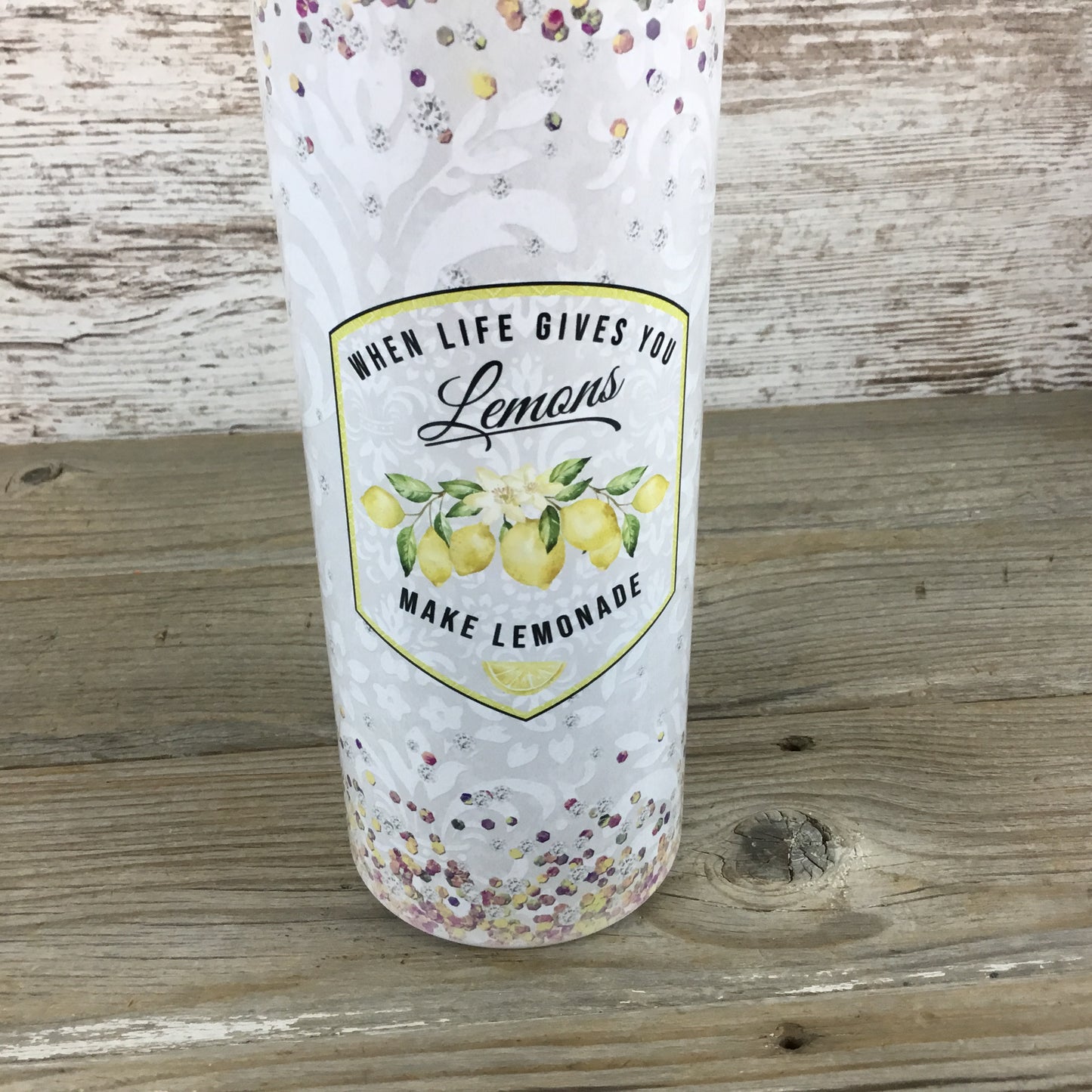 When Life Gives You Lemons Make Lemonade 20 oz Skinny Tumbler with Straw & Lid