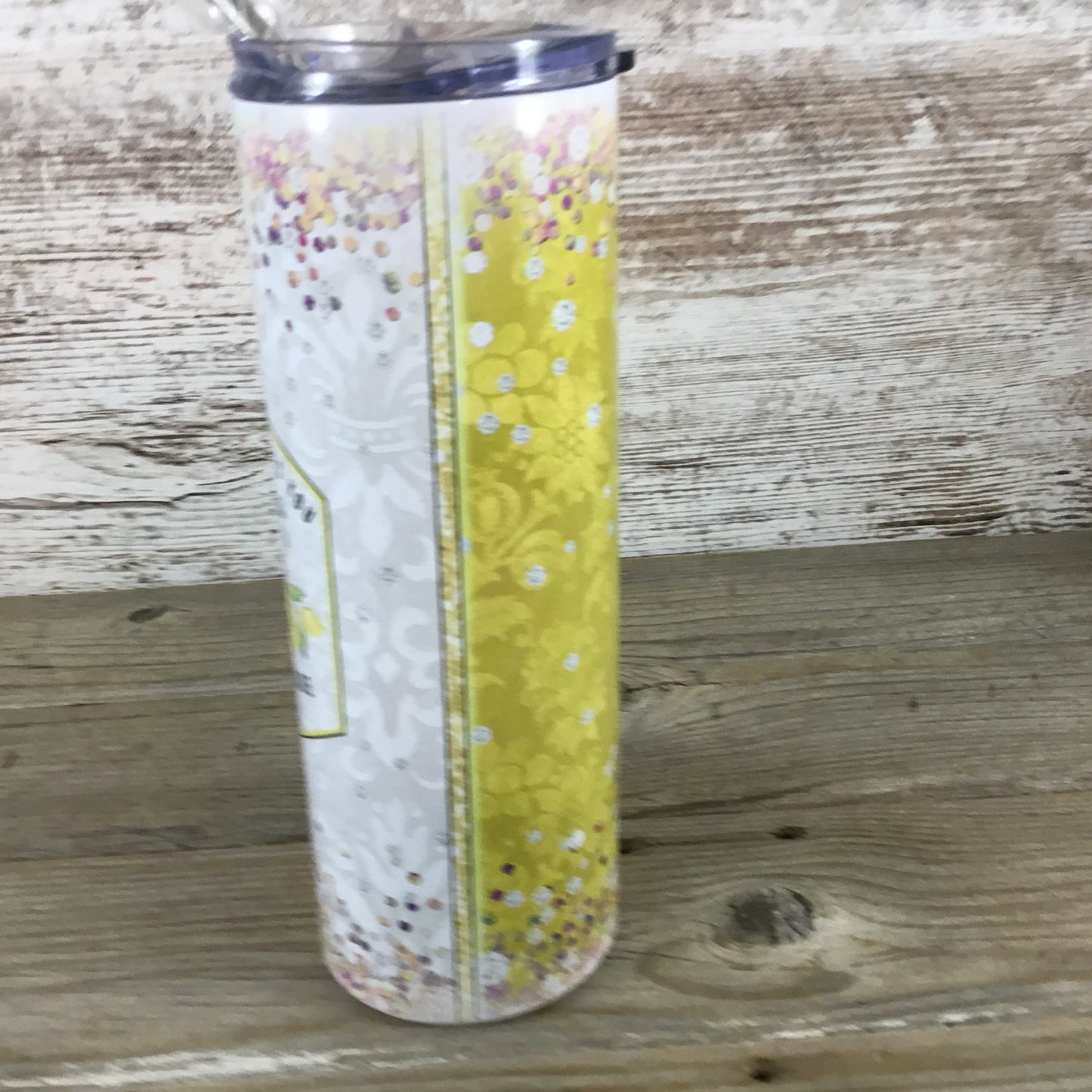 When Life Gives You Lemons Make Lemonade 20 oz Skinny Tumbler with Straw & Lid