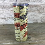 We the People American Flag 20 oz Skinny Tumbler with Straw & Lid