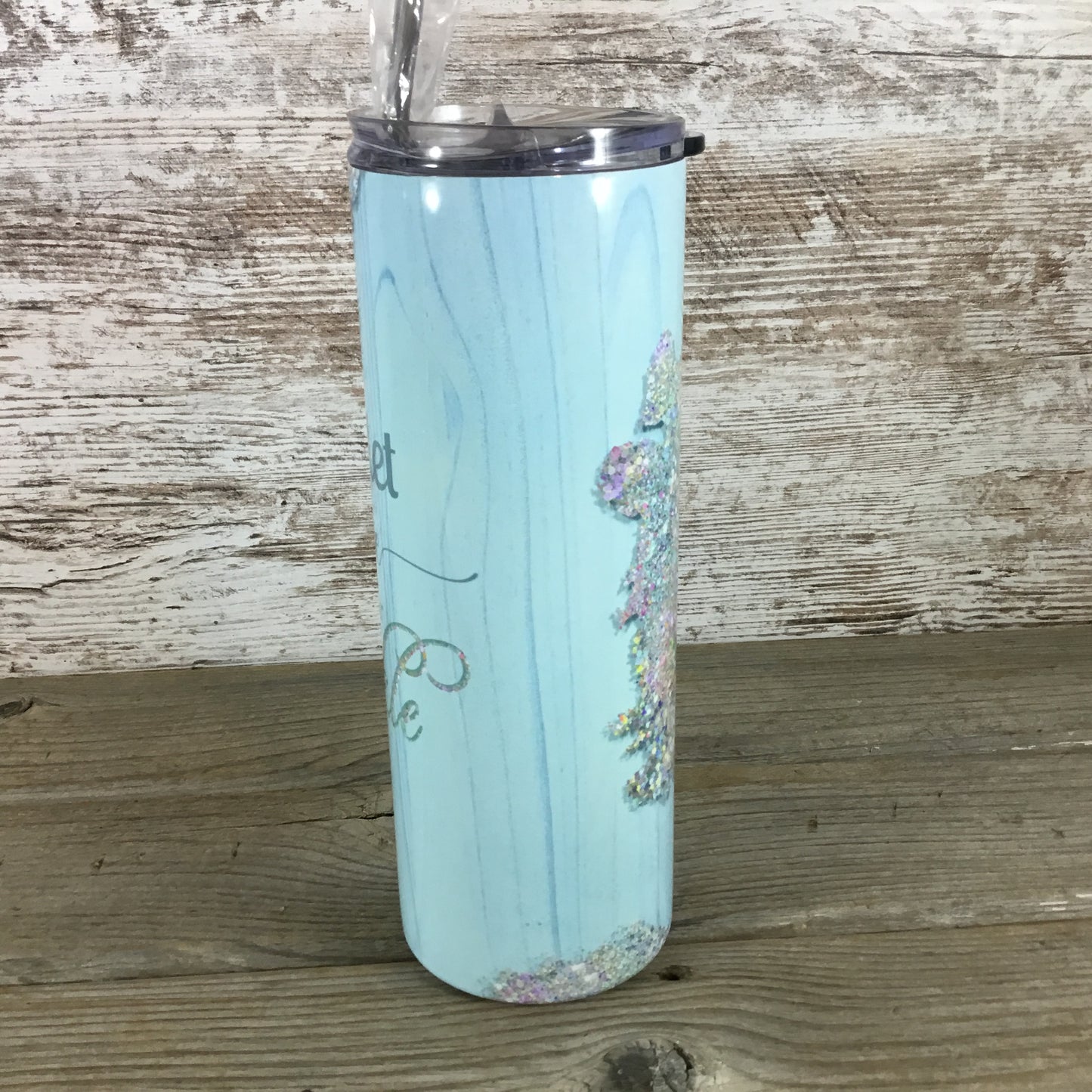 Never Let Anyone Dull Your Sparkle 20 oz Skinny Tumbler with Lid and Straw