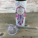 Dream without Fear Love without Limits Dreamcatcher 20 oz Skinny Tumbler with Lid and Straw