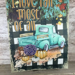 I Love Fall Most of All Vintage Truck Garden Flag