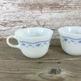 Set of 2 Pyrex Corelle Morning Blue Coffee Cups