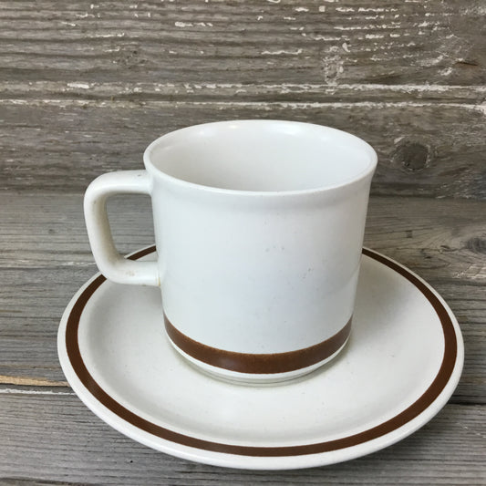 The Woodhaven Collection SunnyBrook Stoneware Cup and Saucer Set