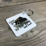 I love you to the Barn and back Cow Key Chain