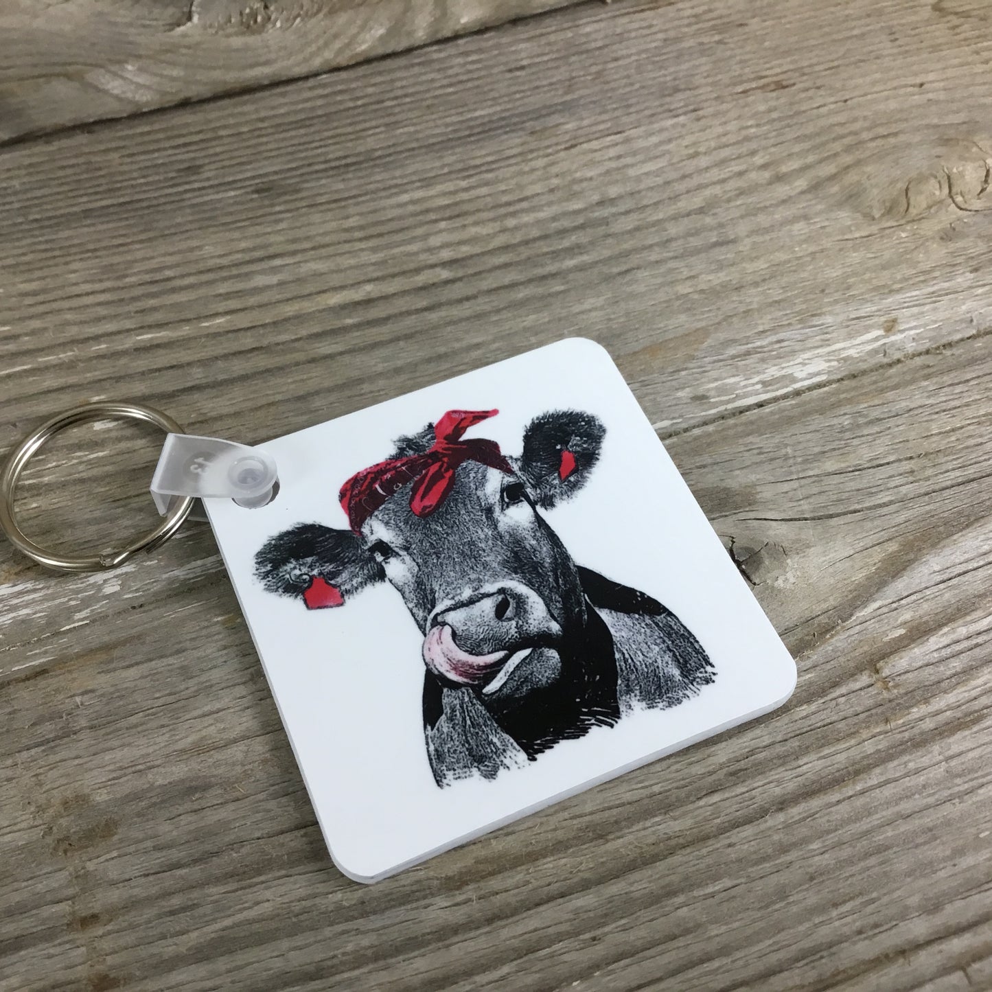 Bandana Cow Key Chain