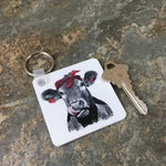 Bandana Cow Key Chain