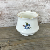 Vintage Royal Dover Bone China Footed Cup / Sugar Dish Blue Flowers England