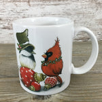 Christmas Male Cardinal and Sparrow Coffee Mug