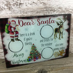 Santa Snack Christmas Glass Cutting Board