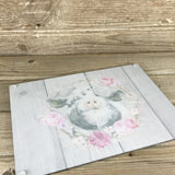 Pig Glass Cutting Board Gray