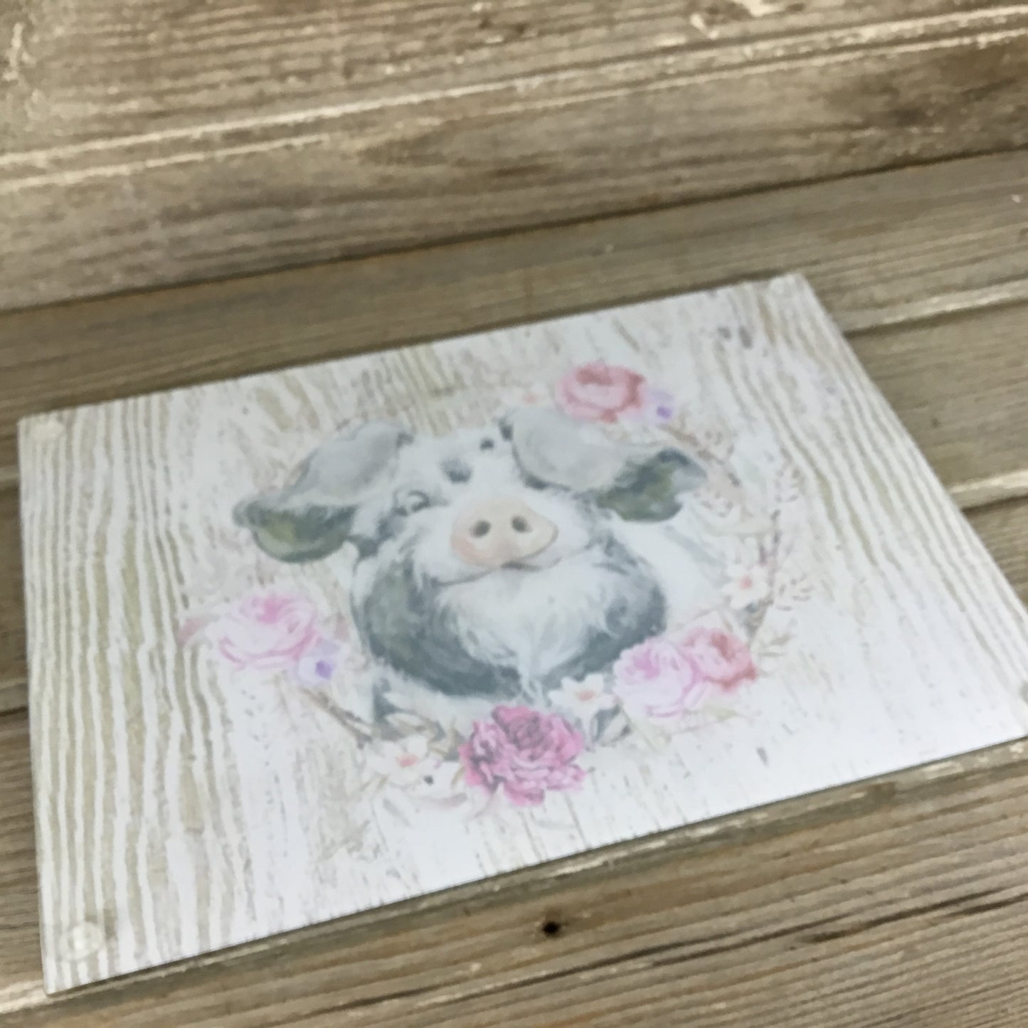 Pig Glass Cutting Board White