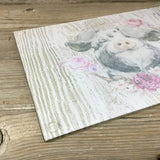 Pig Glass Cutting Board White