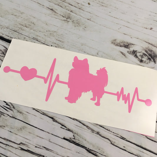 Papillion Ekg Vinyl Decal