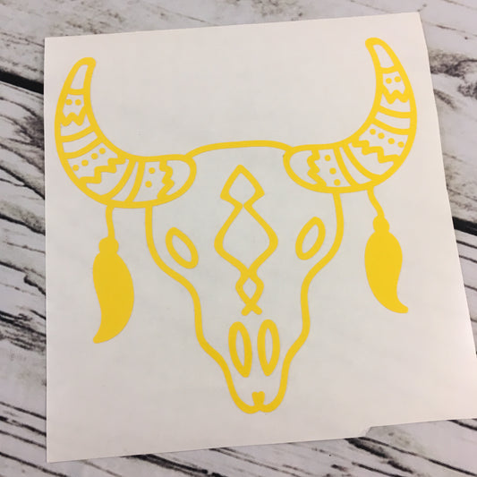 Steer Skull Vinyl Decal