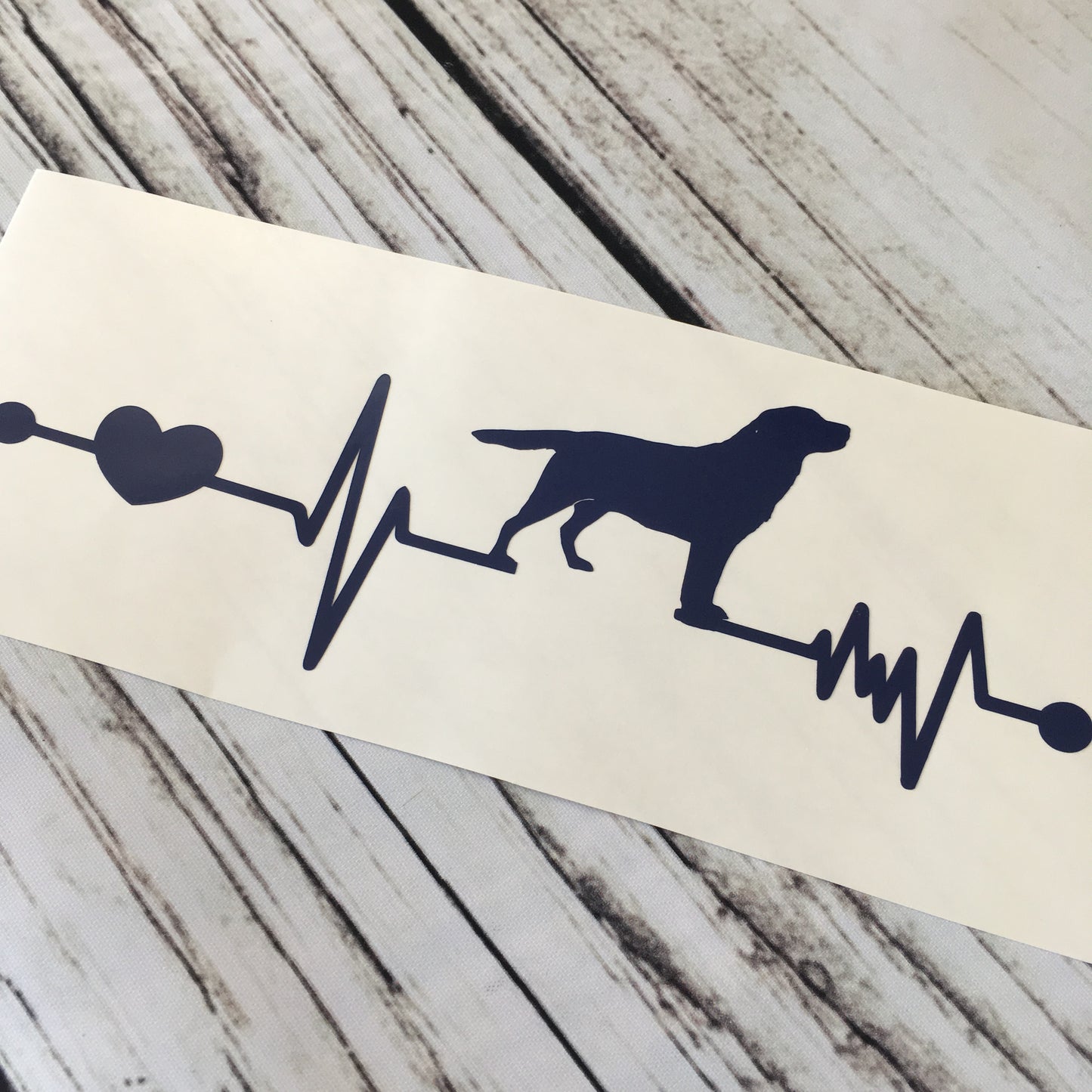 Labrador Ekg Vinyl Decal