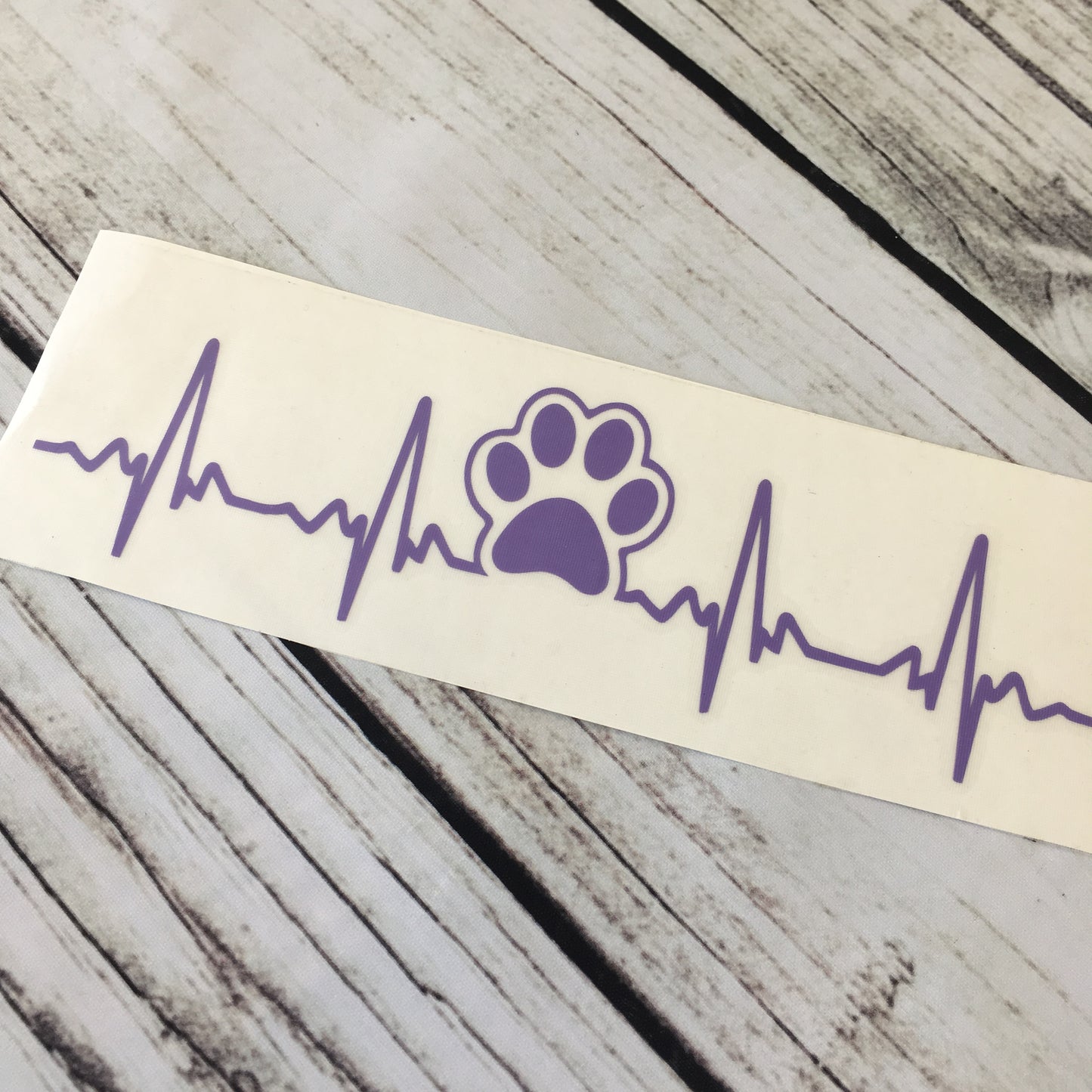 Dog Paw print Ekg Car Decal