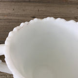 Westmoreland Bramble Maple Leaf Milk Glass Sugar and Creamer
