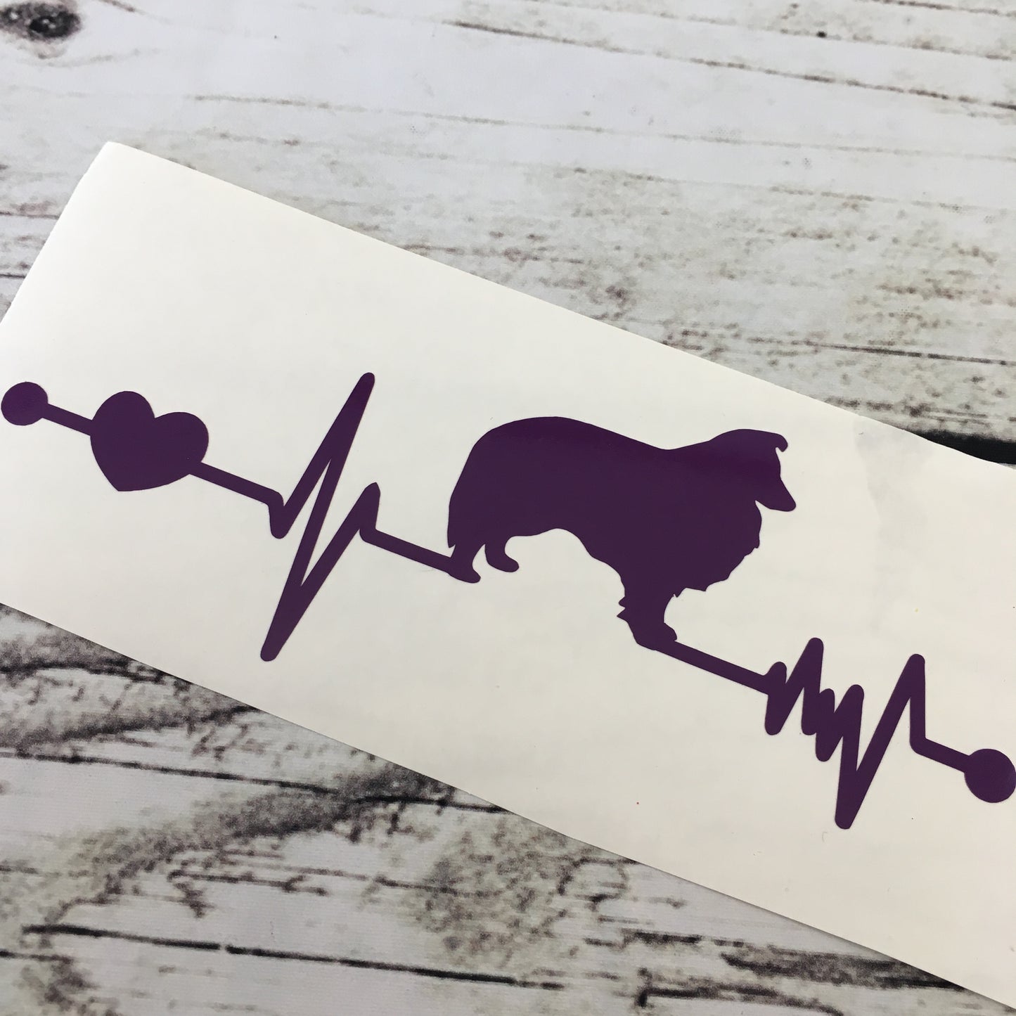 Sheltie Ekg Vinyl Decal