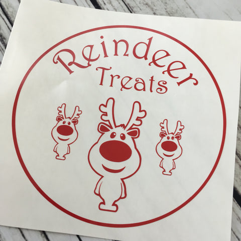 Reindeer Treats ~ Christmas Plate Decal