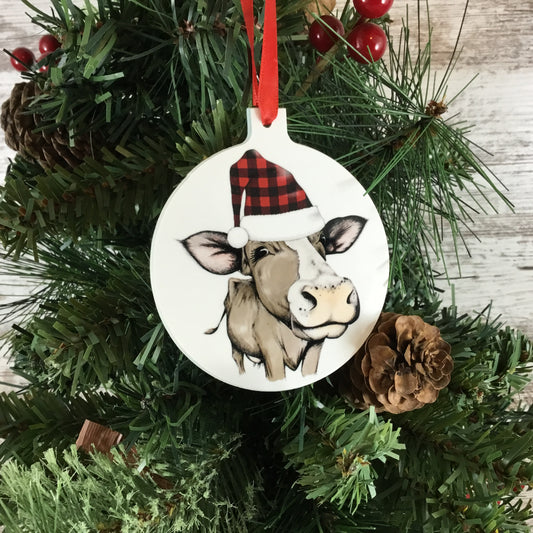 Christmas Cow Ornament