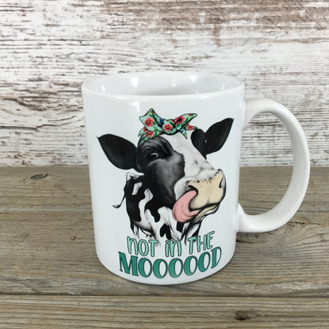 Not in the Moood Cow Coffee Mug