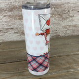 Gnome Be Mine 20 oz Skinny Tumbler with Straw & Lid
