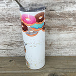 Donut Take My Cup 20 oz Skinny Tumbler  Side View