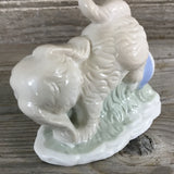 Dog Playing with Beach Ball Knick Knack Figurine