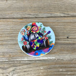 Hippie Gnome Tie Dye Car Coasters
