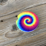 Hippie Gnome Tie Dye Car Coasters