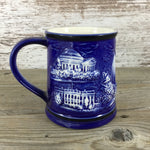 Washington, DC Embossed Souvenir Cup Blue & White Stein 3D Design Made in Japan